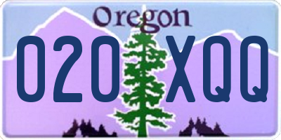 OR license plate 020XQQ