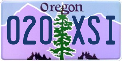 OR license plate 020XSI