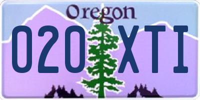 OR license plate 020XTI