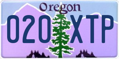 OR license plate 020XTP