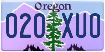 OR license plate 020XUO