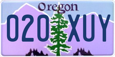 OR license plate 020XUY