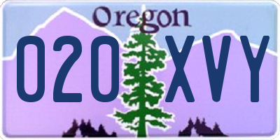 OR license plate 020XVY