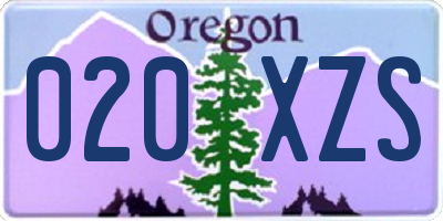OR license plate 020XZS