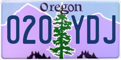 OR license plate 020YDJ