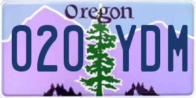 OR license plate 020YDM