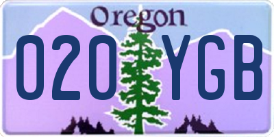 OR license plate 020YGB