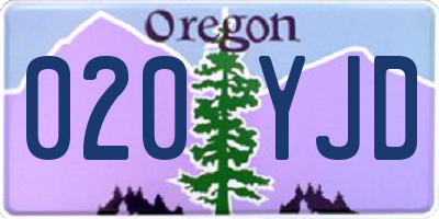 OR license plate 020YJD