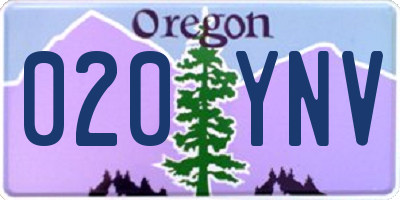 OR license plate 020YNV