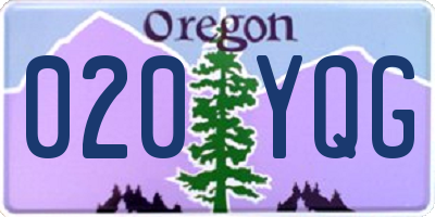OR license plate 020YQG