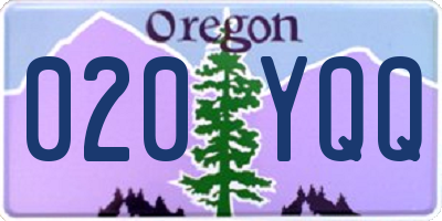 OR license plate 020YQQ