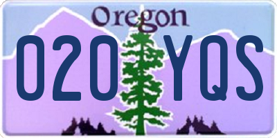 OR license plate 020YQS