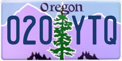 OR license plate 020YTQ