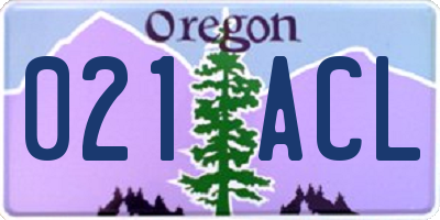 OR license plate 021ACL