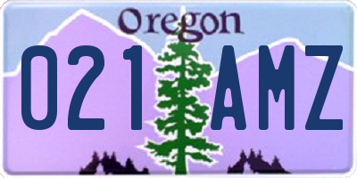 OR license plate 021AMZ