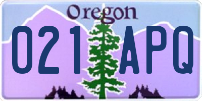 OR license plate 021APQ