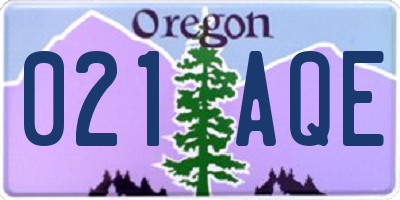 OR license plate 021AQE