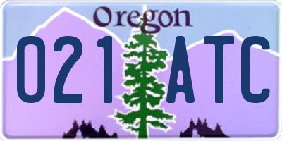 OR license plate 021ATC