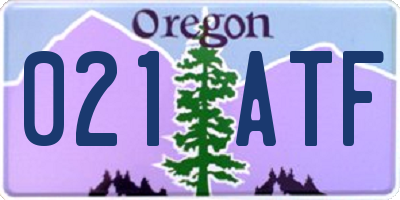 OR license plate 021ATF