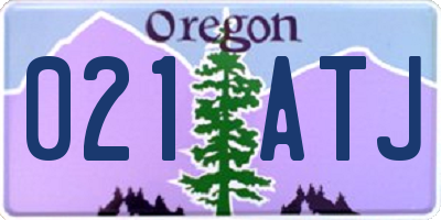 OR license plate 021ATJ