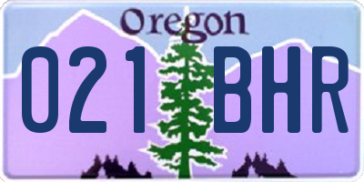 OR license plate 021BHR
