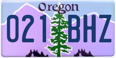 OR license plate 021BHZ