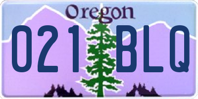 OR license plate 021BLQ