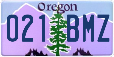 OR license plate 021BMZ