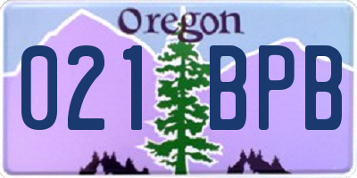 OR license plate 021BPB
