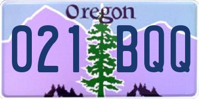 OR license plate 021BQQ