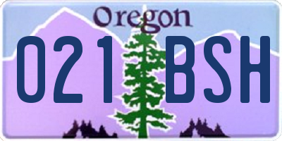 OR license plate 021BSH