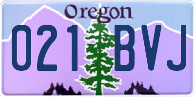 OR license plate 021BVJ