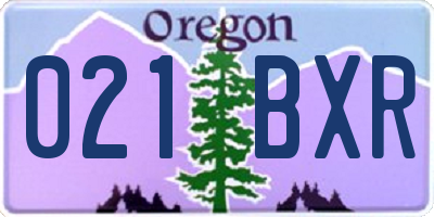OR license plate 021BXR