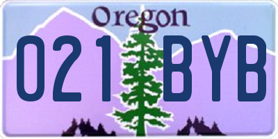 OR license plate 021BYB