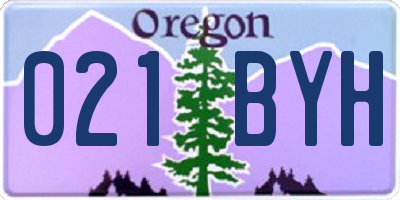OR license plate 021BYH
