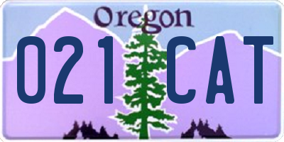 OR license plate 021CAT