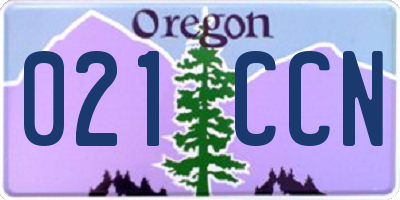 OR license plate 021CCN