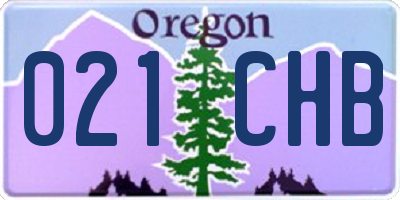OR license plate 021CHB