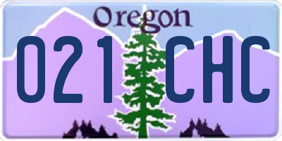 OR license plate 021CHC