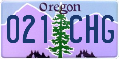 OR license plate 021CHG