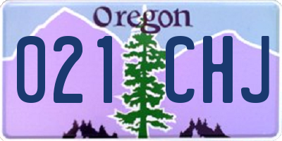 OR license plate 021CHJ