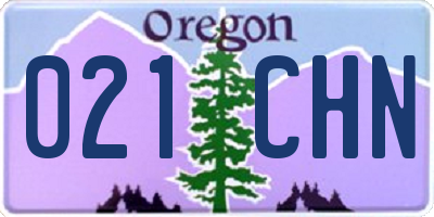OR license plate 021CHN