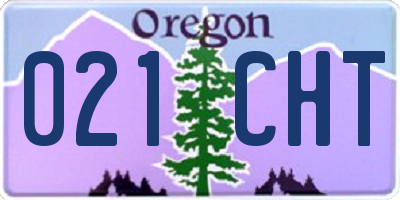 OR license plate 021CHT