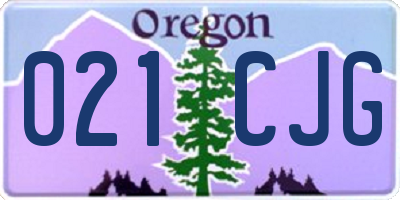 OR license plate 021CJG