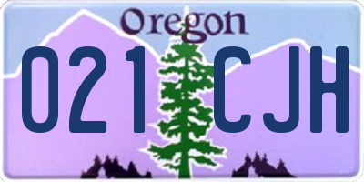 OR license plate 021CJH
