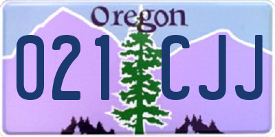 OR license plate 021CJJ