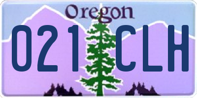 OR license plate 021CLH