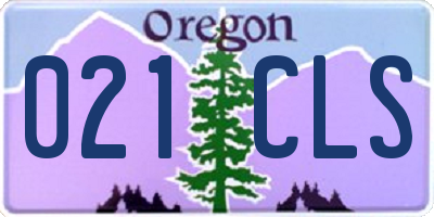 OR license plate 021CLS