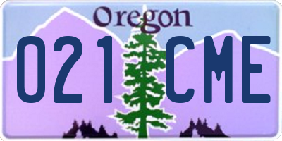 OR license plate 021CME