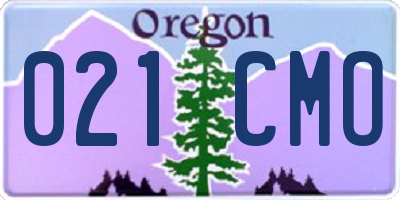 OR license plate 021CMO